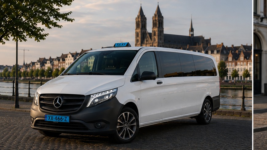 Mercedes Vito Extra Lang taxibus van DLOTAXI voor groepsvervoer